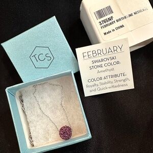 Touchstone Crystal February Birthstone Necklace